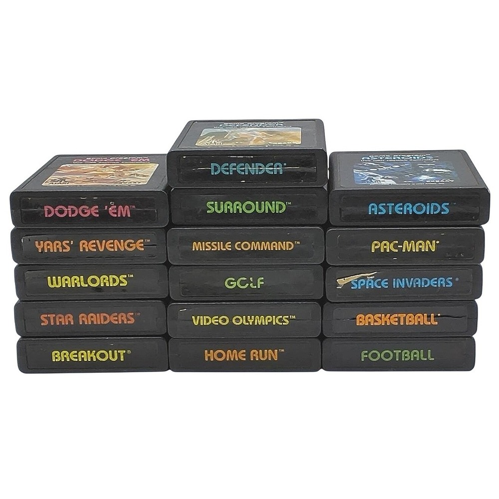 Atari 2600 Video Game Cartridge Lot 16 UNCLEANED UNTESTED Pac-Man Space Invaders